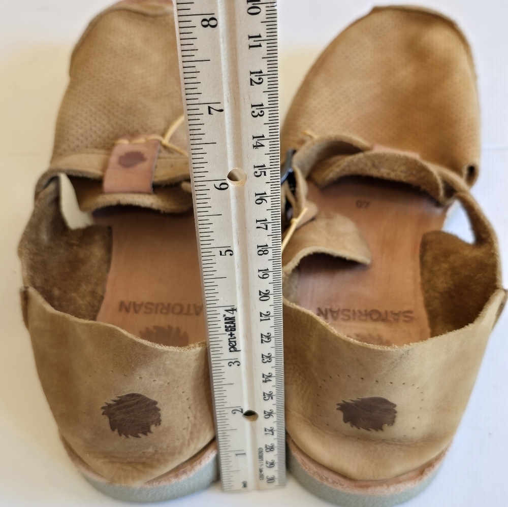 Satorisan Unisex Microperforated Benirras Loden Tan Sandals Size 8.5 - Picture 14 of 14